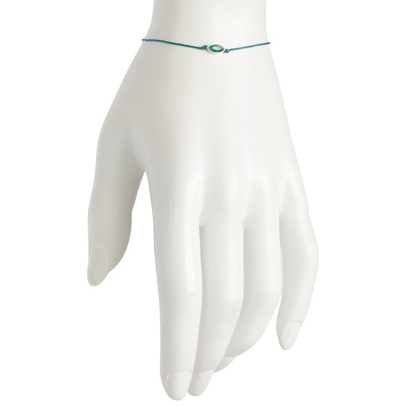 Gorjana New Power Gemstone Geo Marquise Apatite Blue and Gold‎ Bracelet - Picture 2 of 4